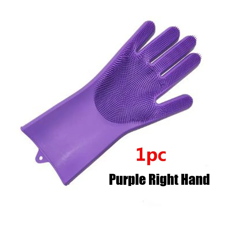 1 Pc Rubber Gloves Gardening Washing Msrp Kitchen Multifunction Magic For Dishes Cleaning Scrubber Clean Household Tools Glove