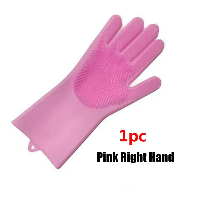 1 Pc Rubber Gloves Gardening Washing Msrp Kitchen Multifunction Magic For Dishes Cleaning Scrubber Clean Household Tools Glove