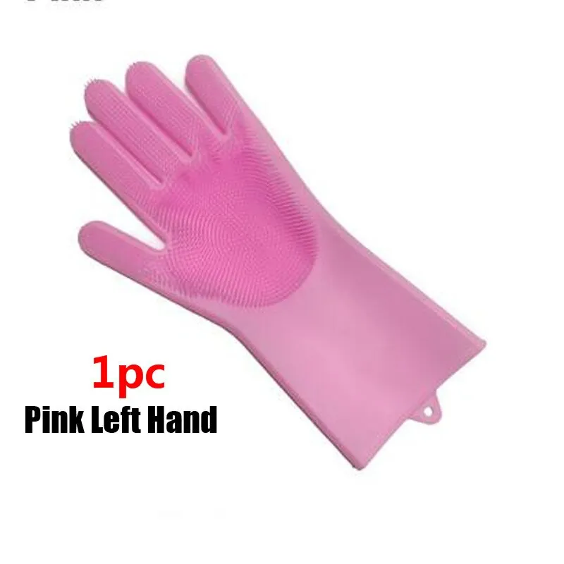 1 Pc Rubber Gloves Gardening Washing Msrp Kitchen Multifunction Magic For Dishes Cleaning Scrubber Clean Household Tools Glove