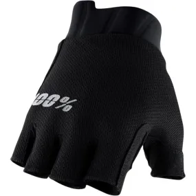 100% Exceeda Short Finger Gloves - Black