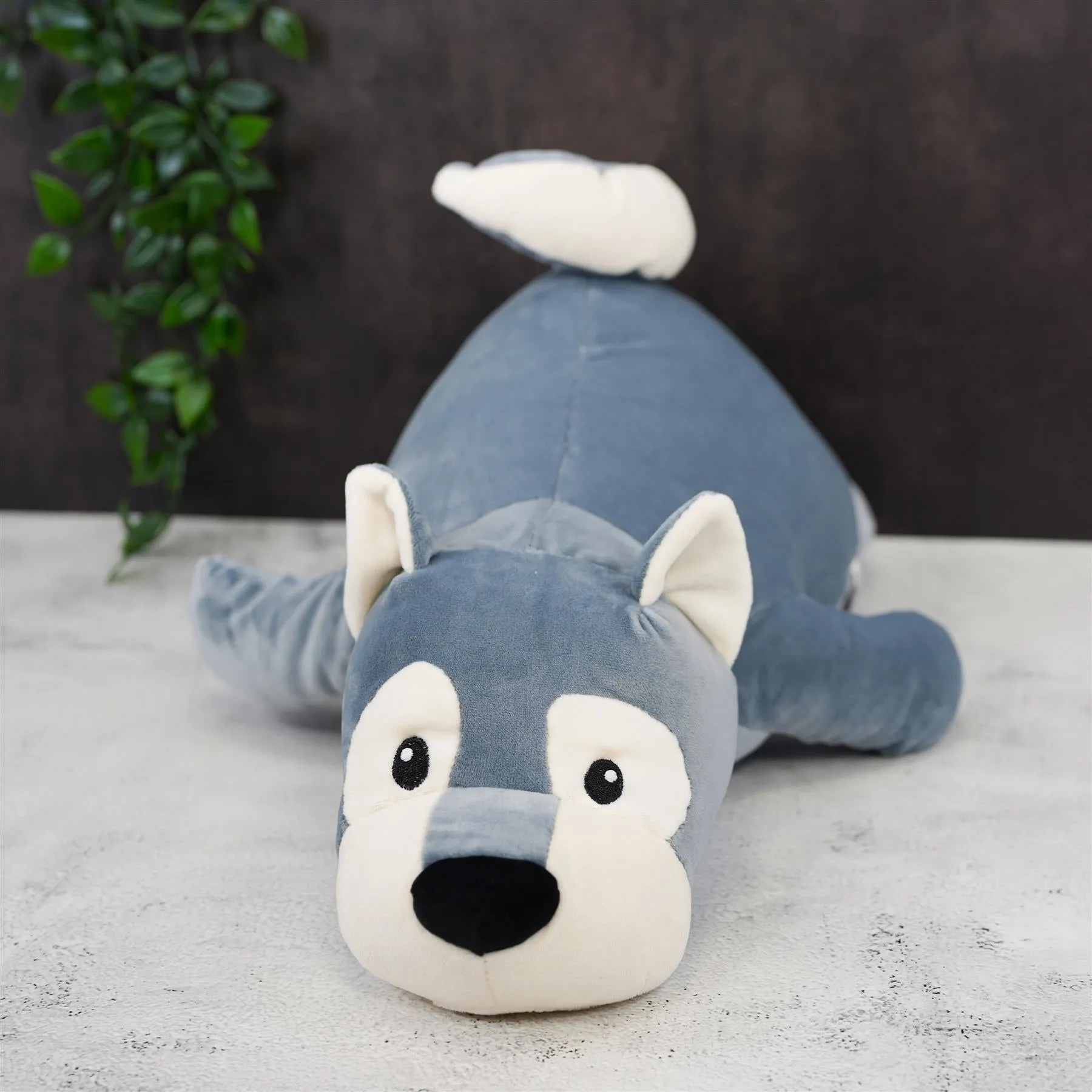 20” Super-Soft Wolf Plush Pillow Toy