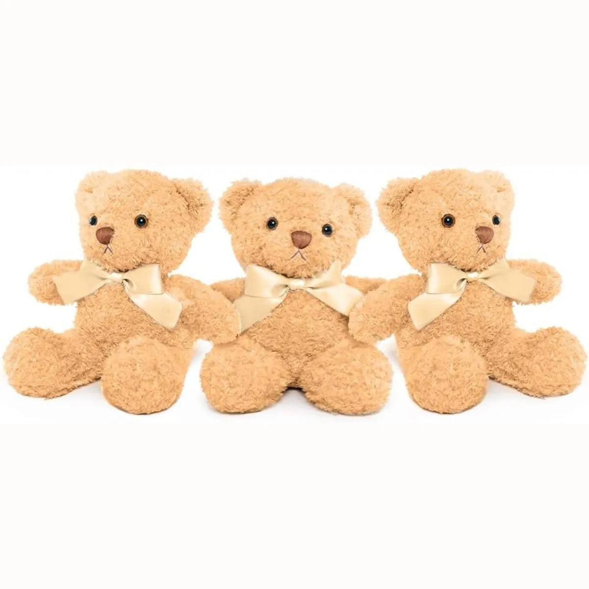 3-Pack Teddy Bear Plush Toy, 10 Inches