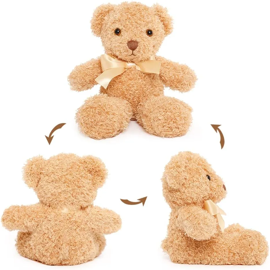 3-Pack Teddy Bear Plush Toy, 10 Inches