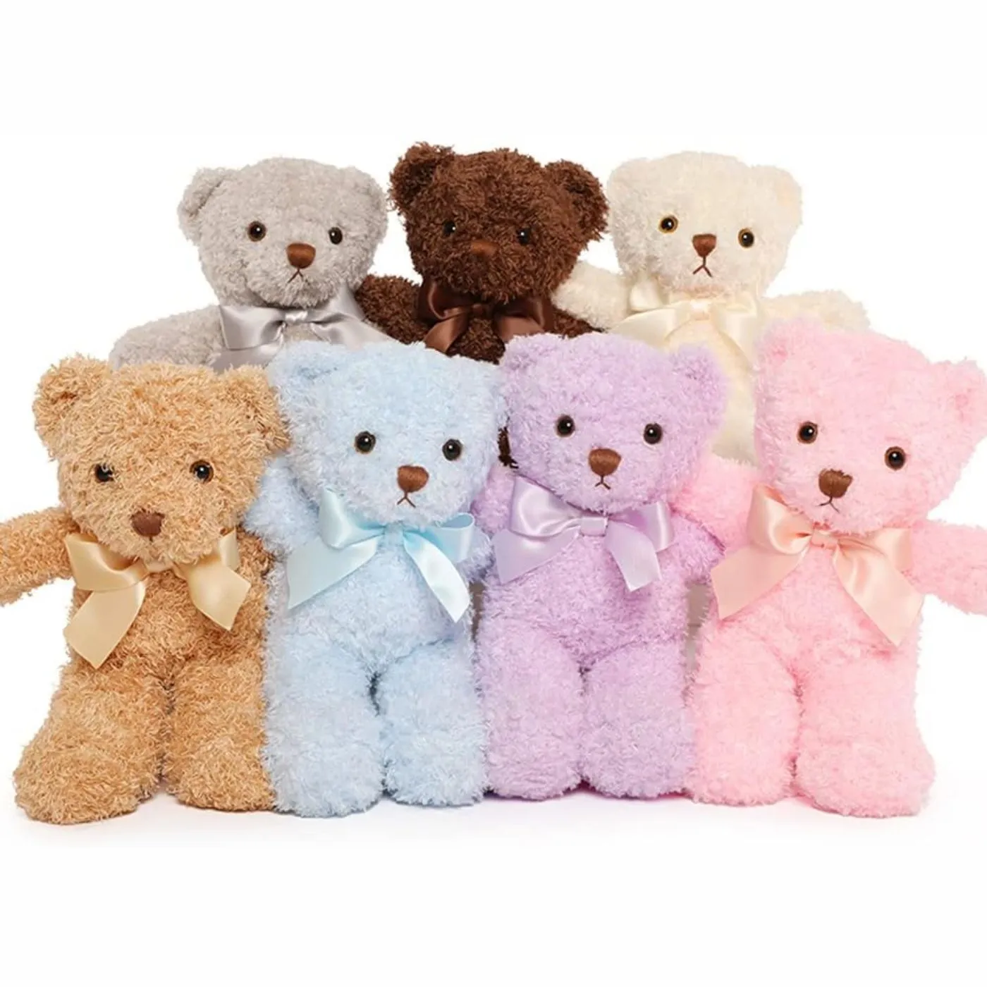 3-Pack Teddy Bear Plush Toy, 10 Inches