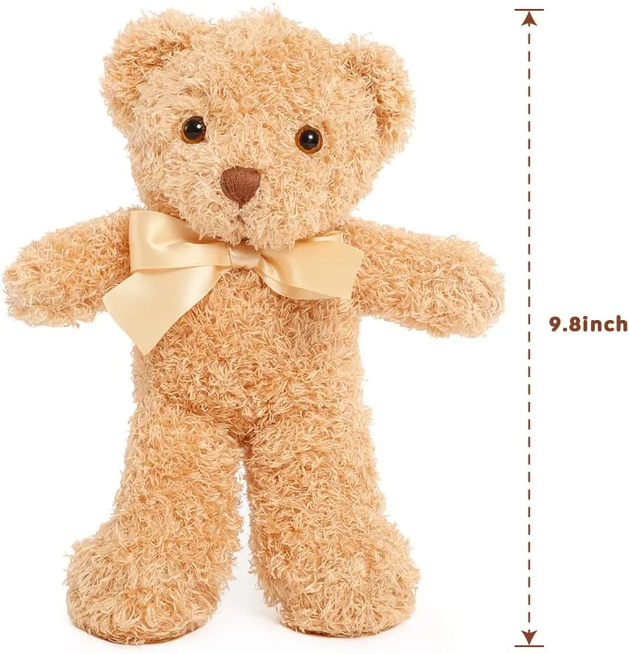 3-Pack Teddy Bear Plush Toy, 10 Inches