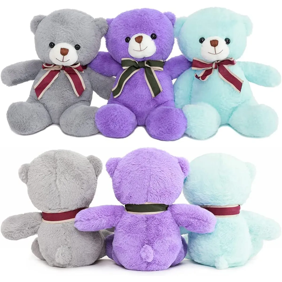 3-Pack Teddy Bear Stuffed Toys, 12 Inches