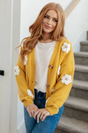 3D Daisy Floral Cardigan