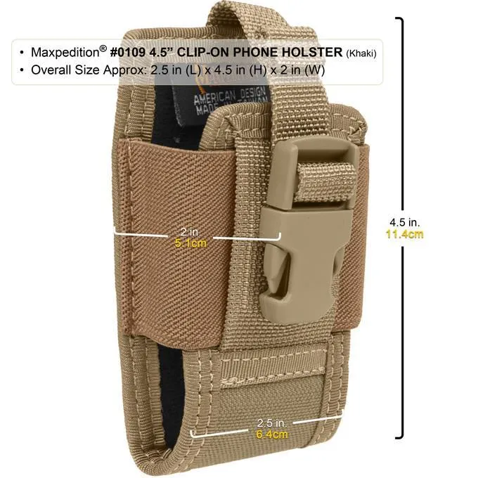 4.5" Clip-On Phone Holster