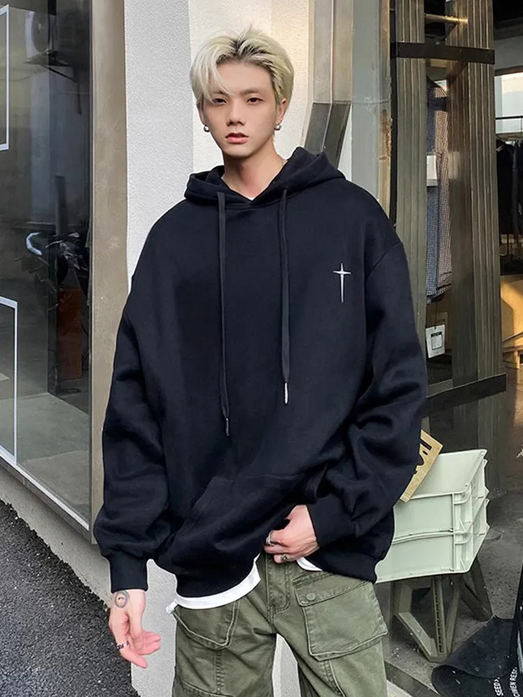 Advbridge mens fall outfits Solid Color Sweater Suit Men's Hooded Loose Spring and Autumn Korean Style Couple Ins Trendy All-Matching Coat Hong Kong Style Clothes