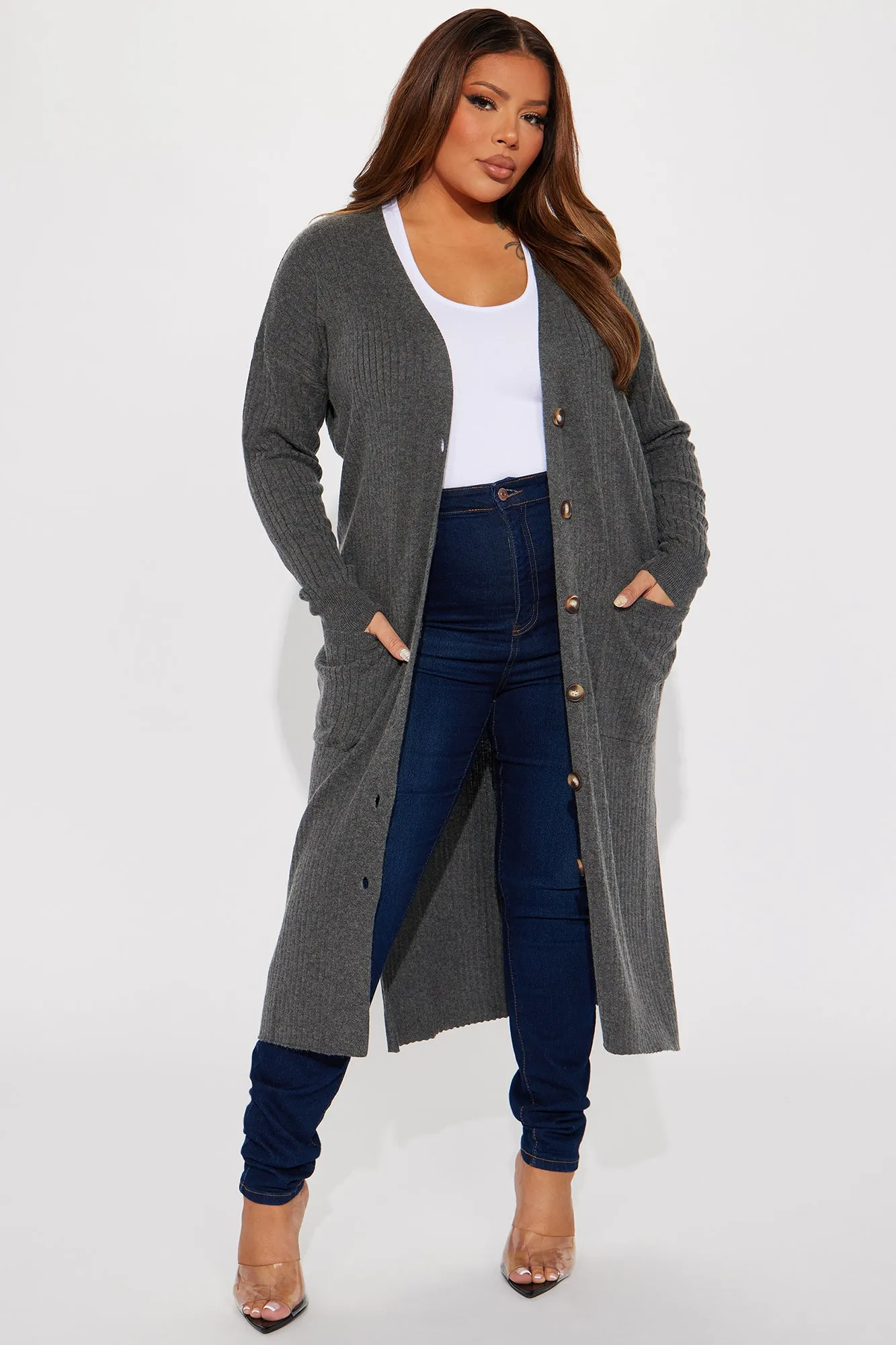 All Weekend Long Cardigan - Grey