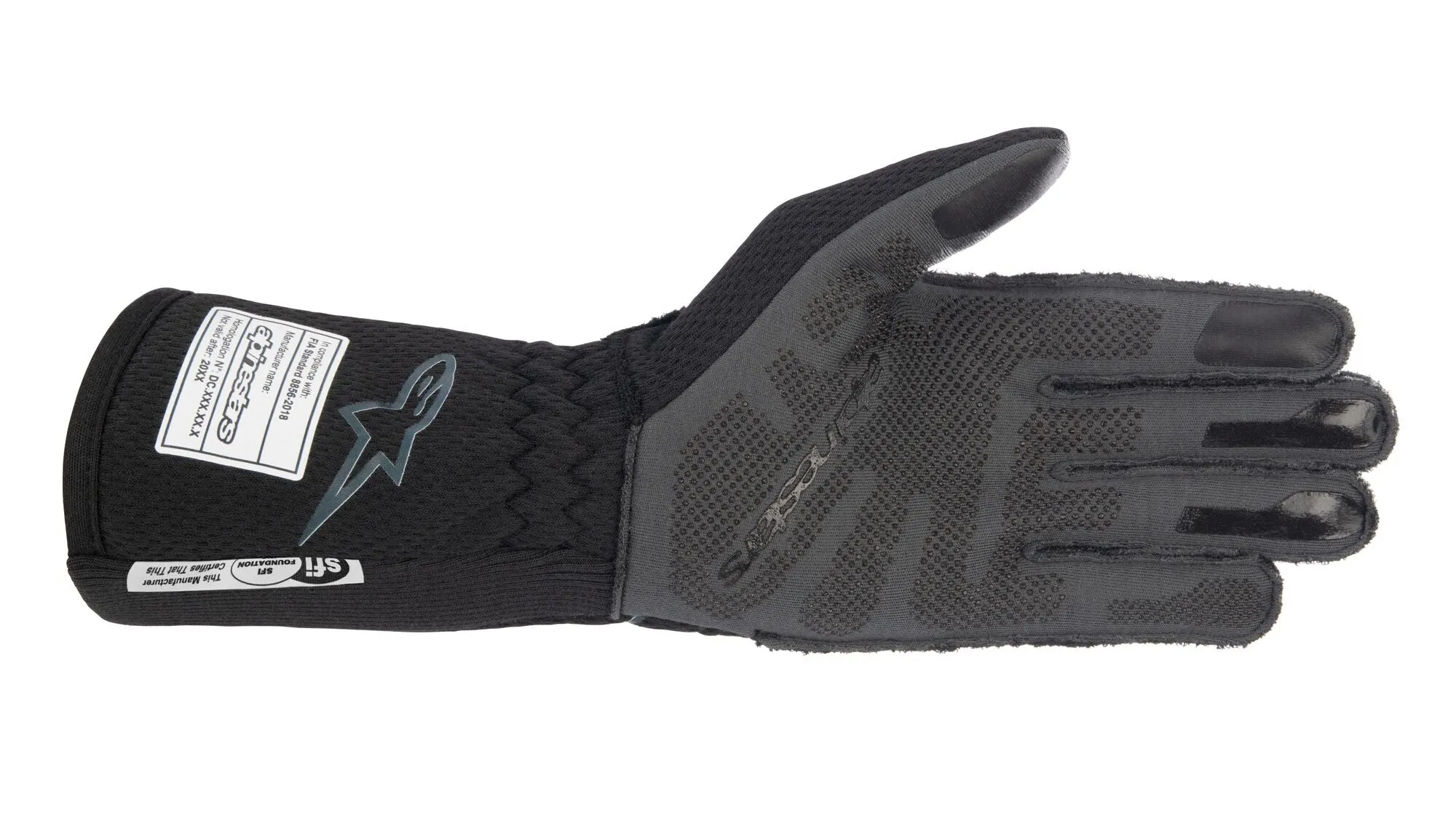 ALPINESTARS 3550123_104_S TECH 1-ZX v3 Racing gloves, FIA 8856-2018, black/antchracite, Size S