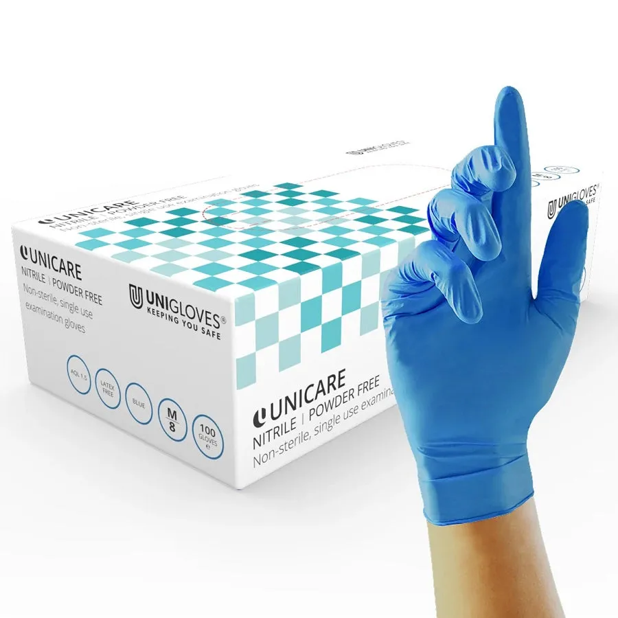 Alvita / Unicare / Mckinnon Nitrile Powder Free Gloves Medium x 100