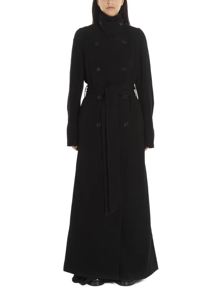 Ann Demeulemeester Long Belted Trench Coat