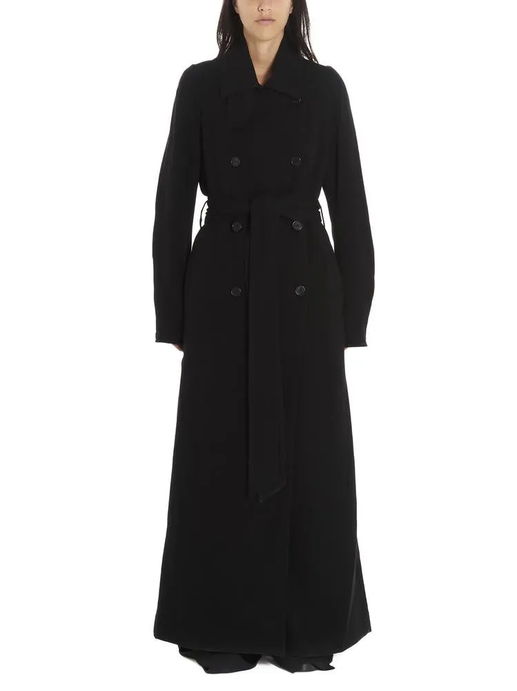 Ann Demeulemeester Long Belted Trench Coat