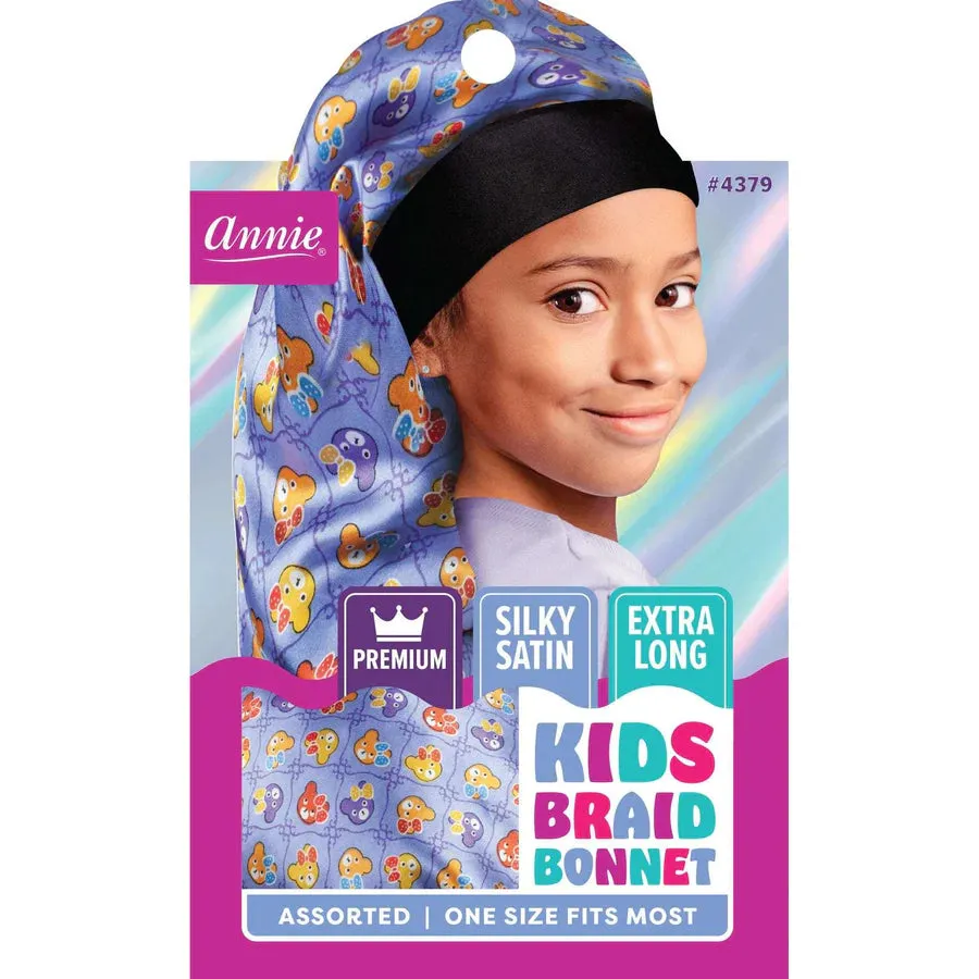 Annie Premium Kids Silky Wide-Edge Dual-layered Braid Bonnet