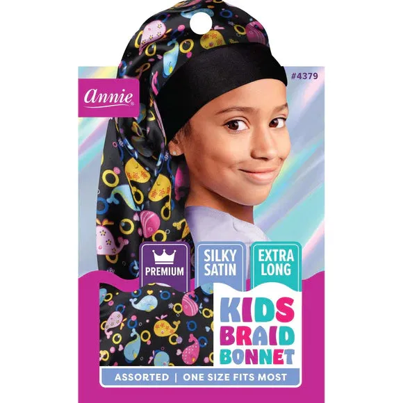 Annie Premium Kids Silky Wide-Edge Dual-layered Braid Bonnet