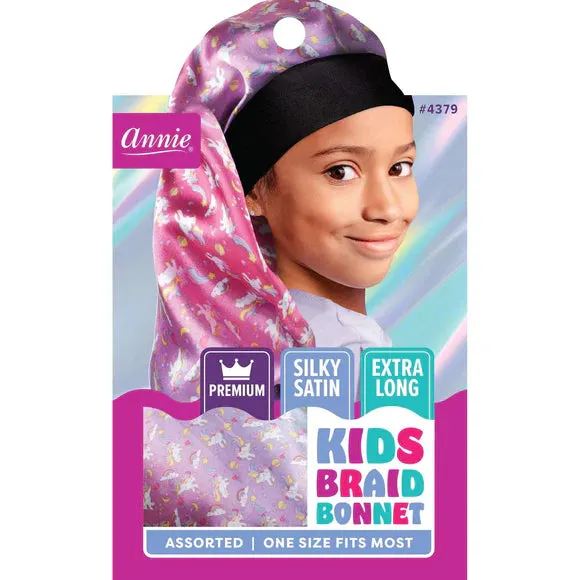 Annie Premium Kids Silky Wide-Edge Dual-layered Braid Bonnet