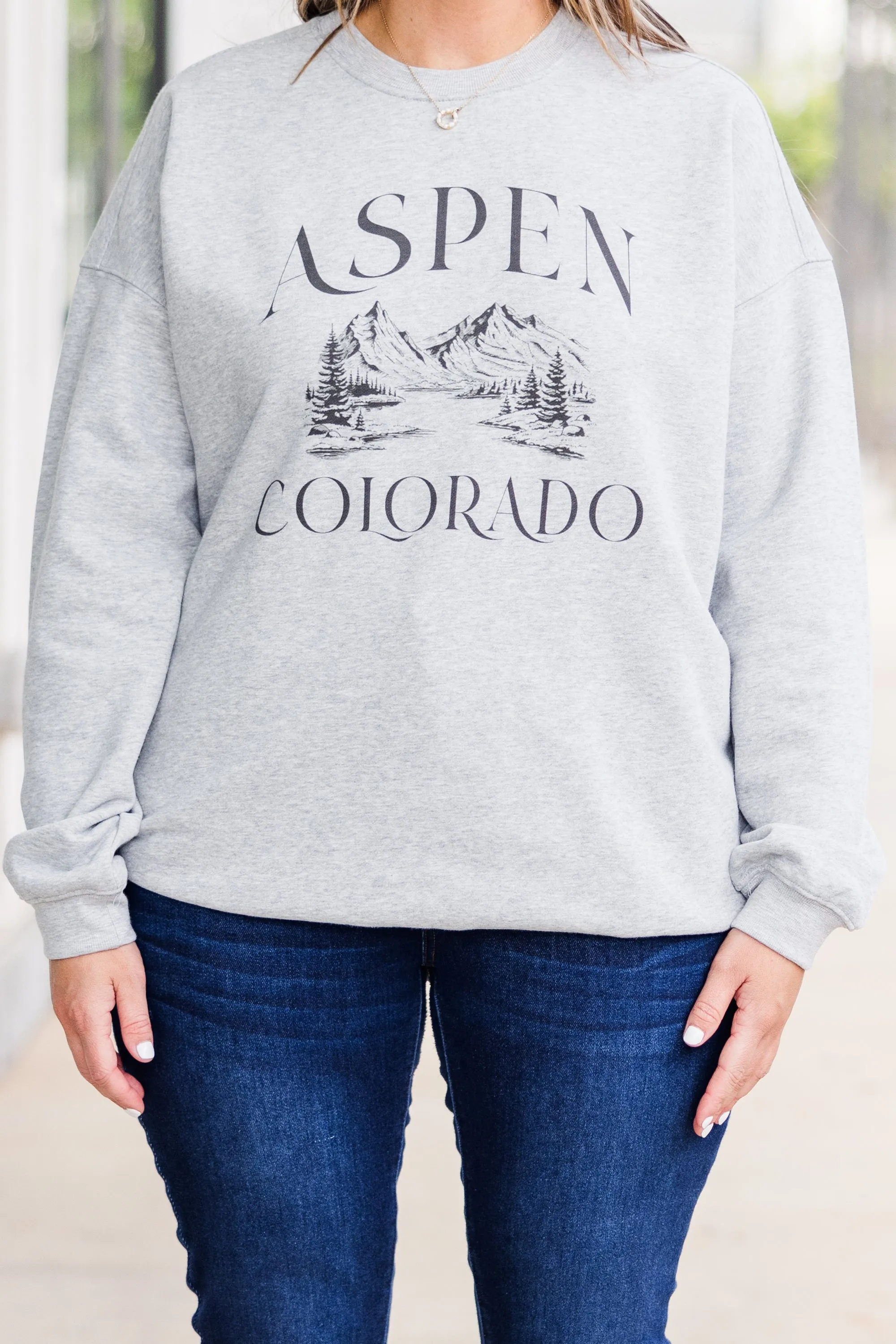 Aspen Vacation Pullover, Heather Grey