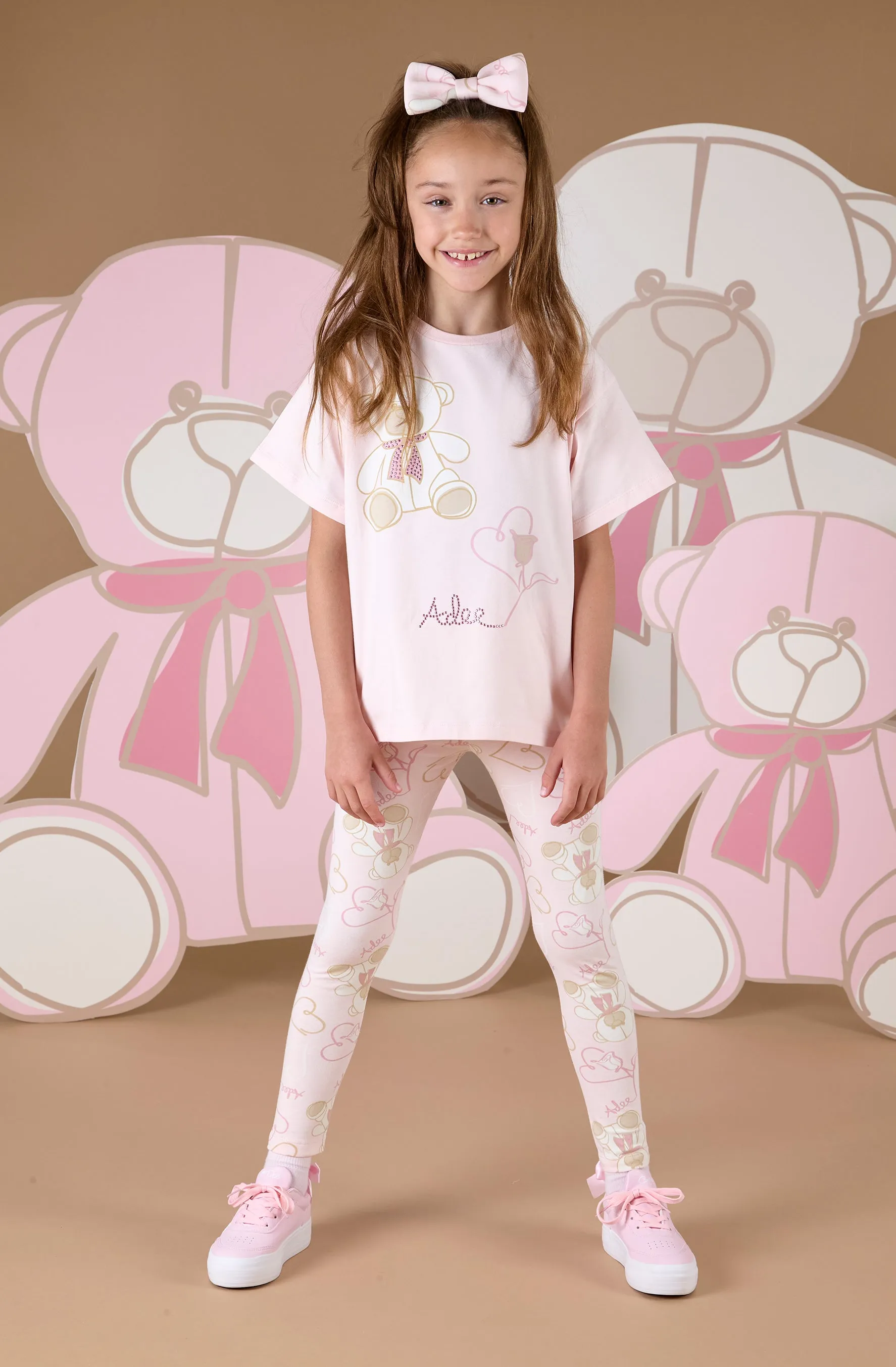 AW24 A Dee Girls Saz Teddy Leggings Set