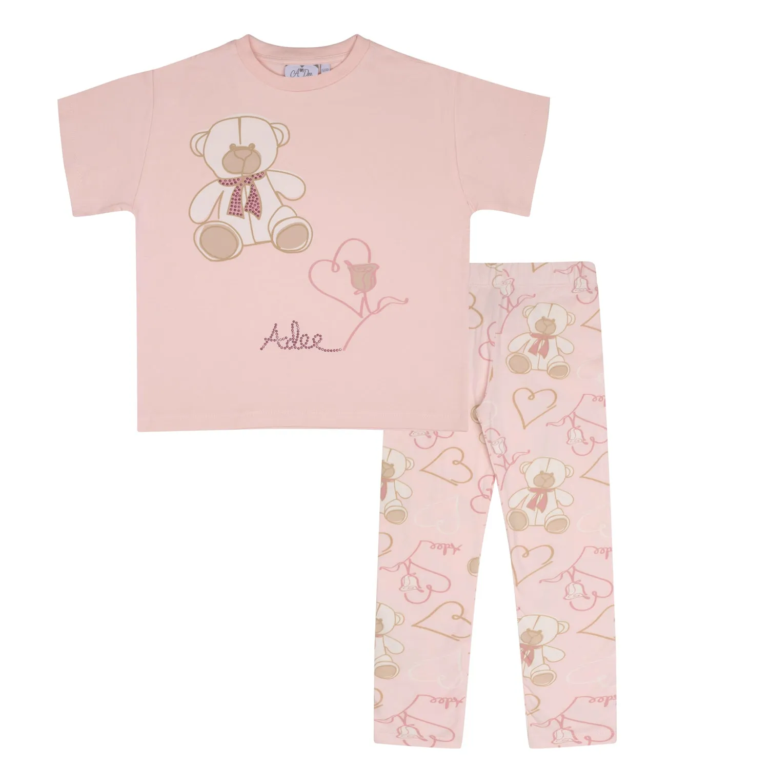 AW24 A Dee Girls Saz Teddy Leggings Set