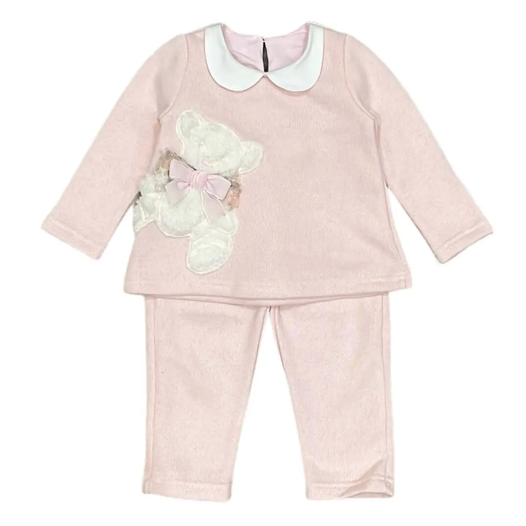 Baby Girls Teddy Pink Legging Set