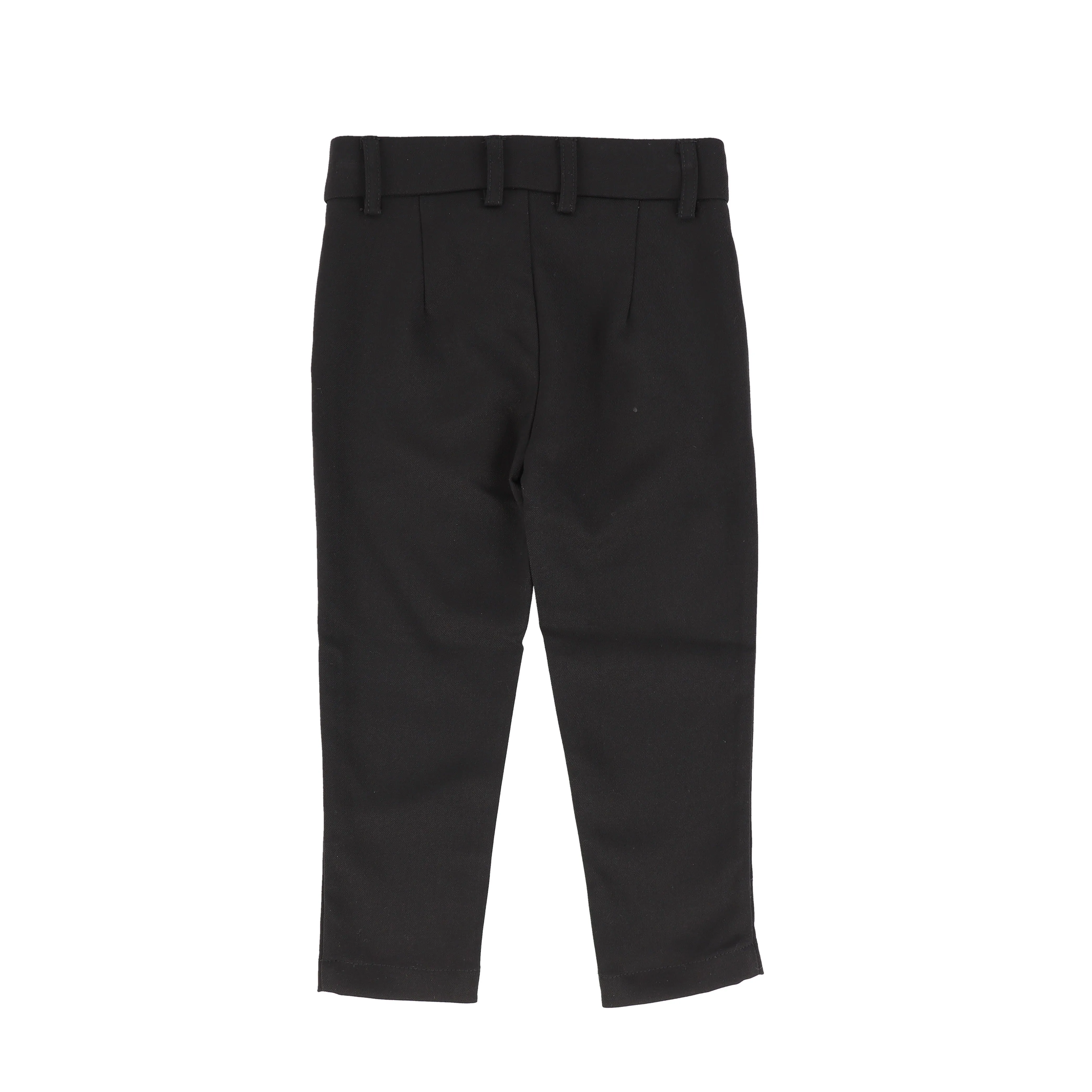 BAMBOO BLACK WOOL SLIM PANTS [Final Sale]