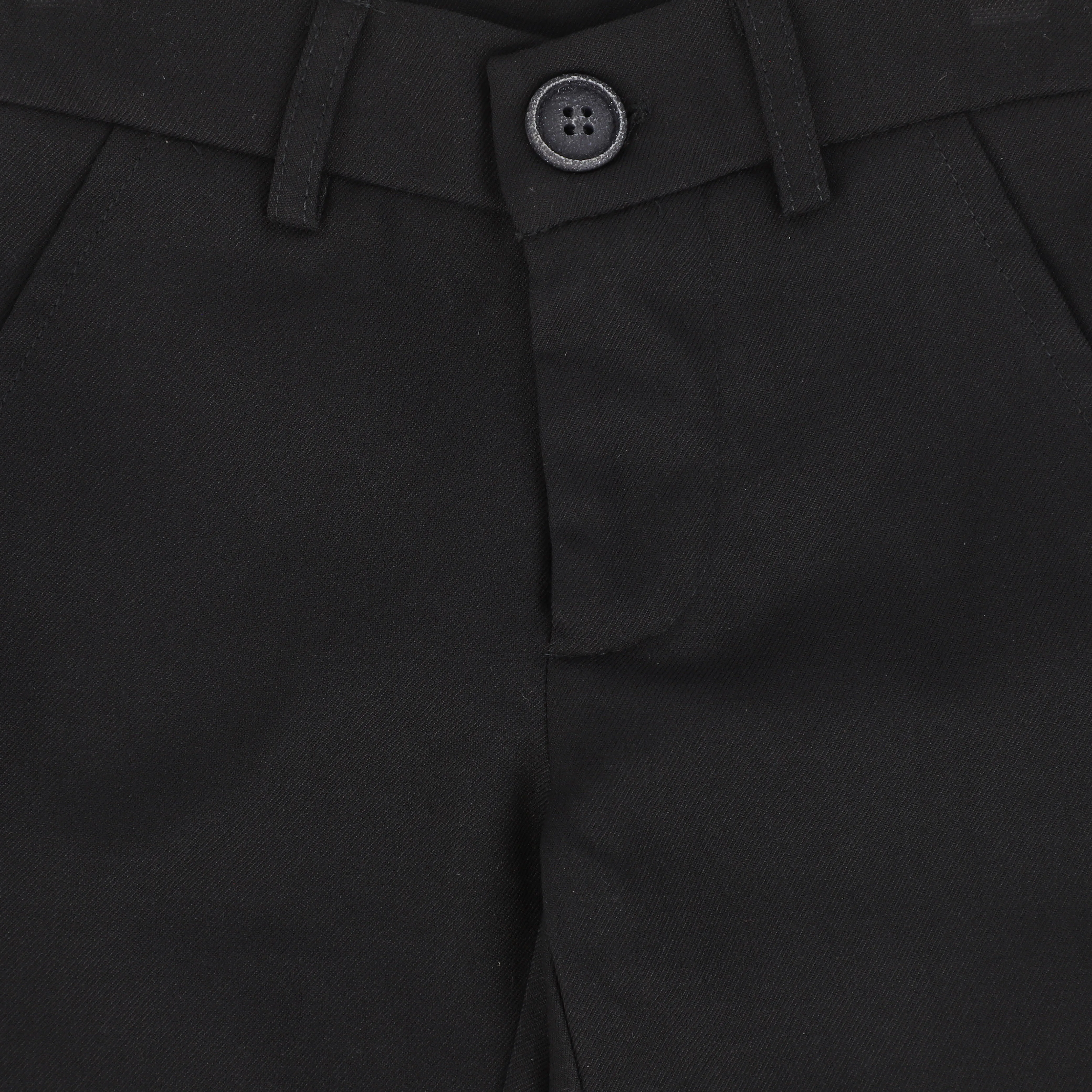 BAMBOO BLACK WOOL SLIM PANTS [Final Sale]