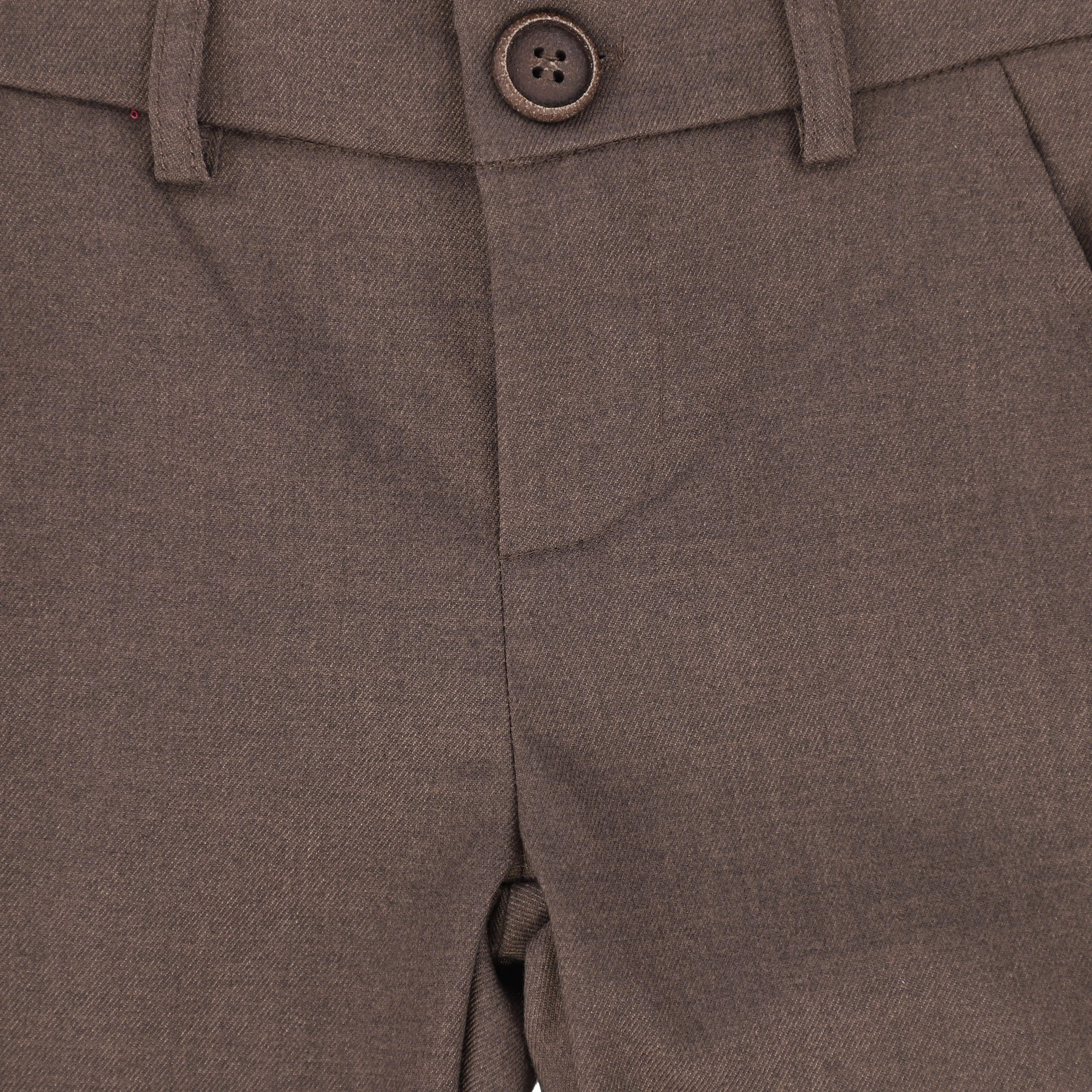 BAMBOO BROWN WOOL SLIM PANTS [Final Sale]