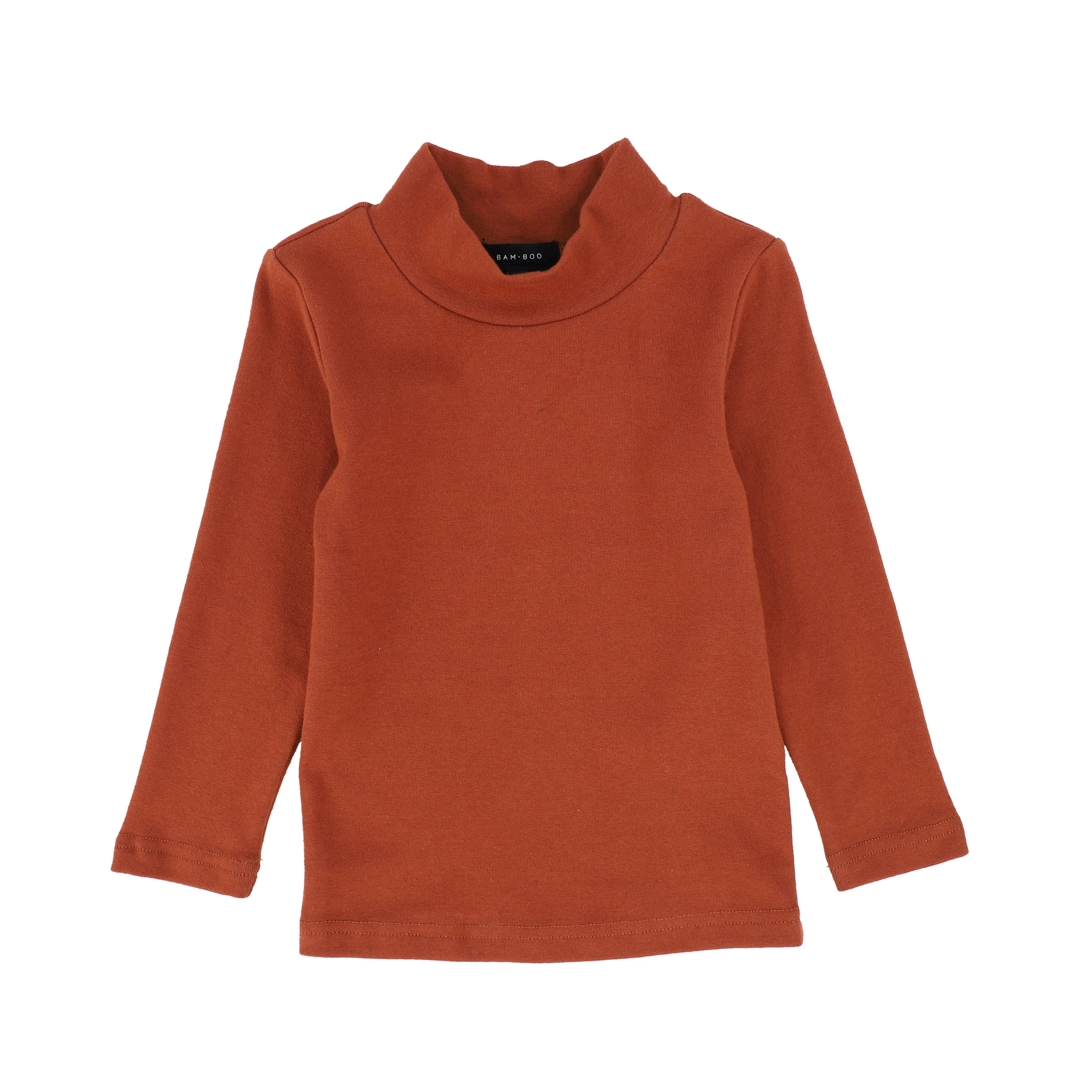 BAMBOO RUST FITTED TURTLENECK [Final Sale]