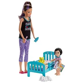 Barbie Skipper Babysitters Inc. Bedtime Playset with Skipper Doll, Toddler Doll and More