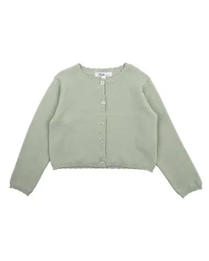 Bebe - Scalloped Edge Cardigan - Sage