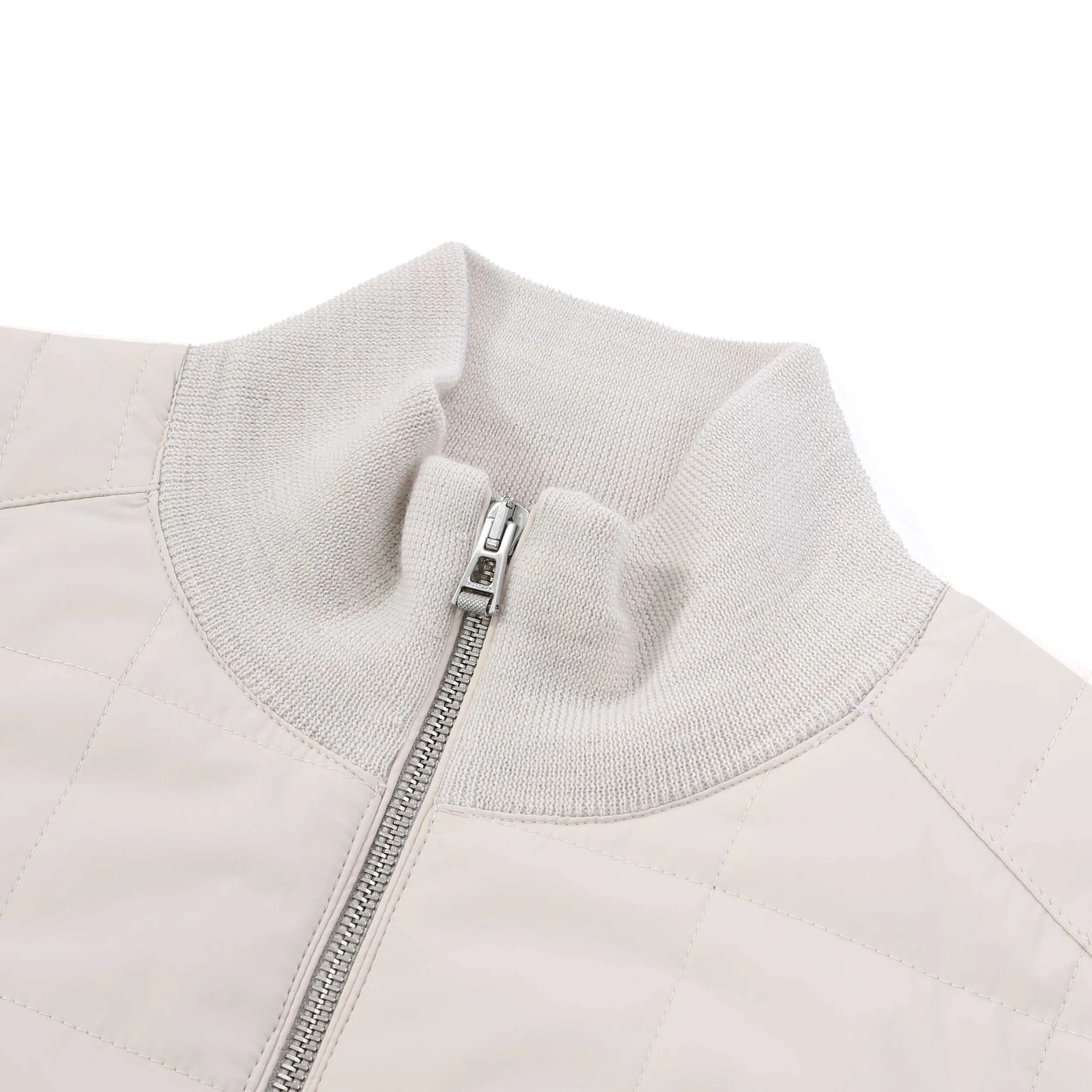 Belstaff Kelbrook Zip Cardigan Knitwear in Moonbeam