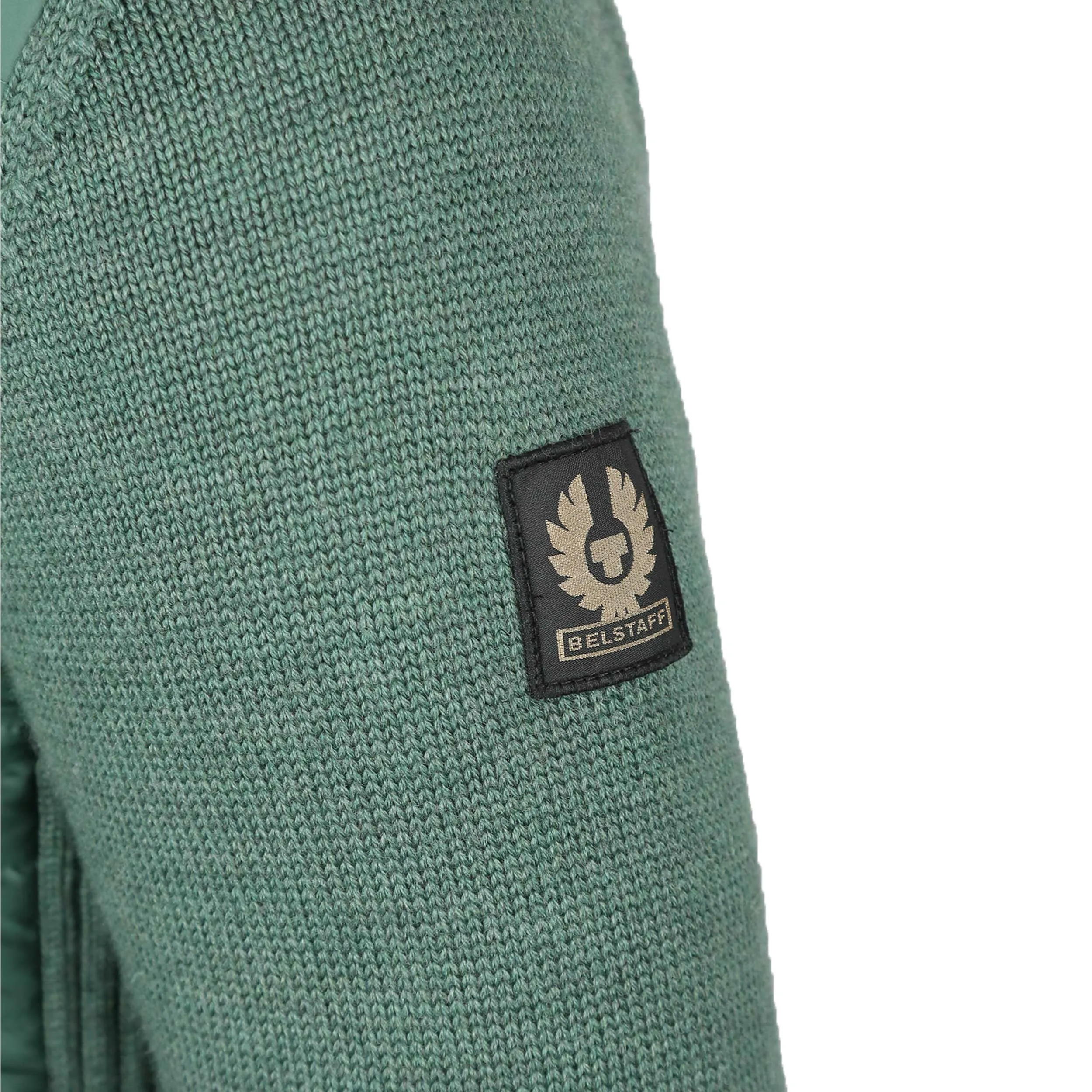 Belstaff Kingston Full Zip Knitwear in Atlas Green