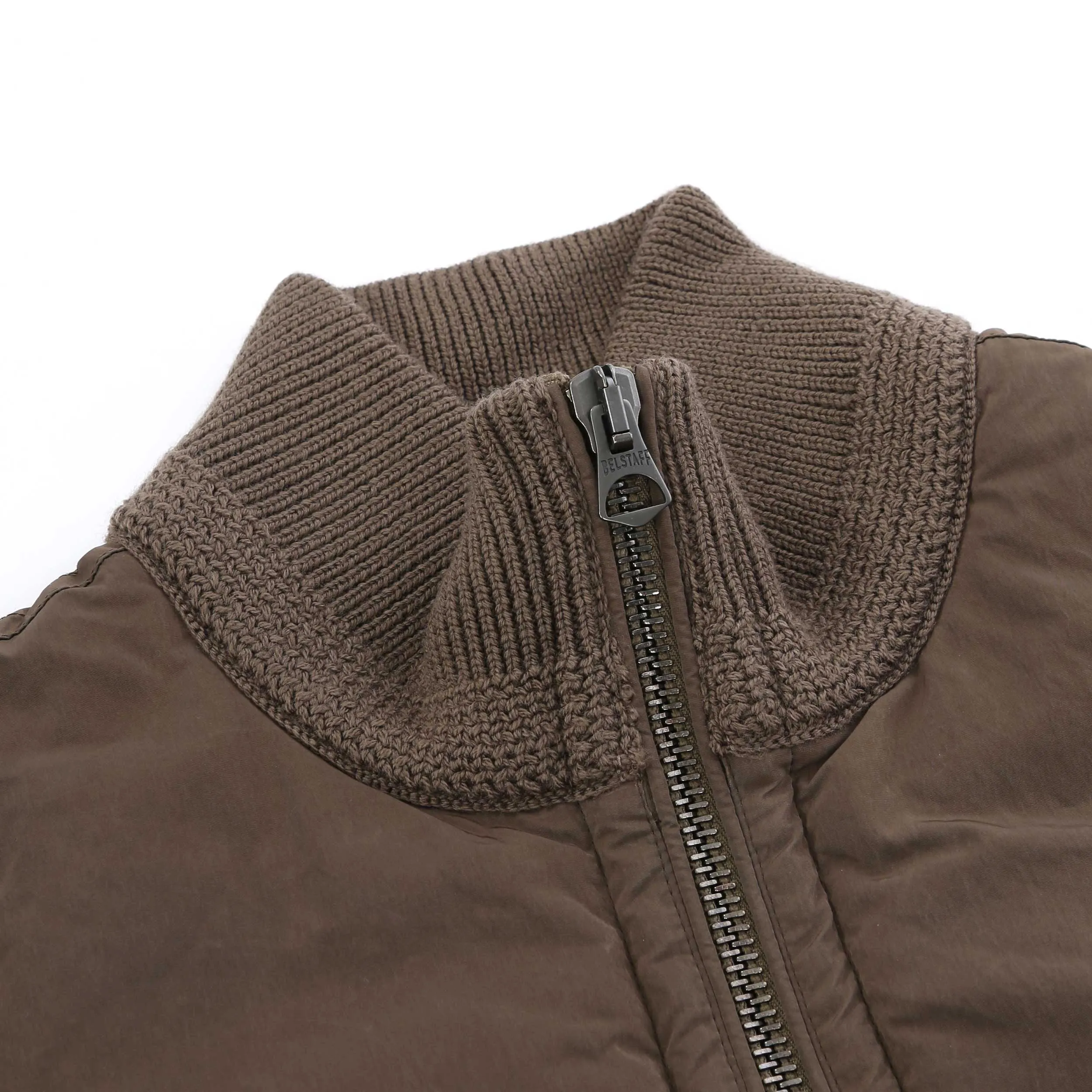 Belstaff Ward Full Zip Cardigan in Clay Brown