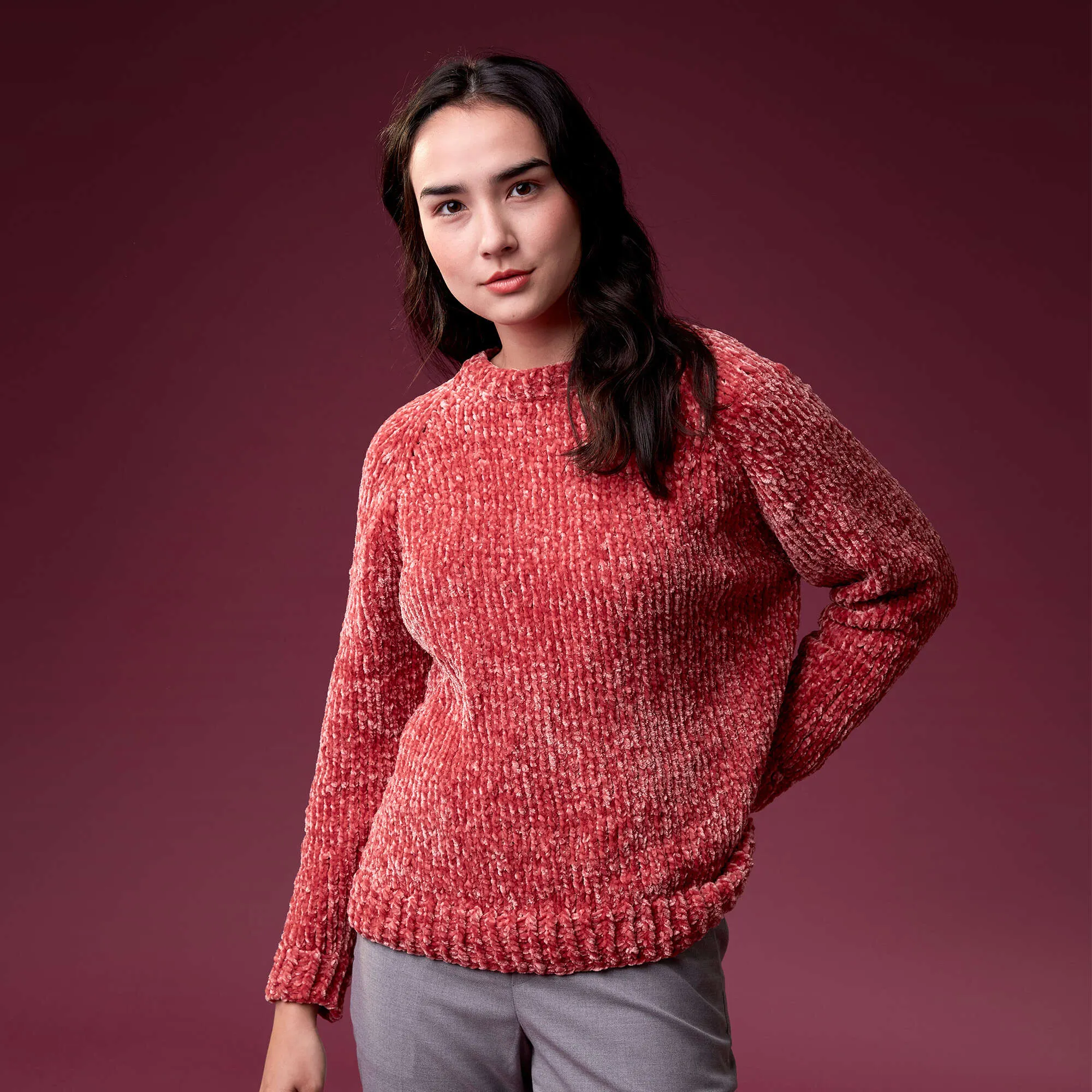 Bernat Knit Top Down Pullover