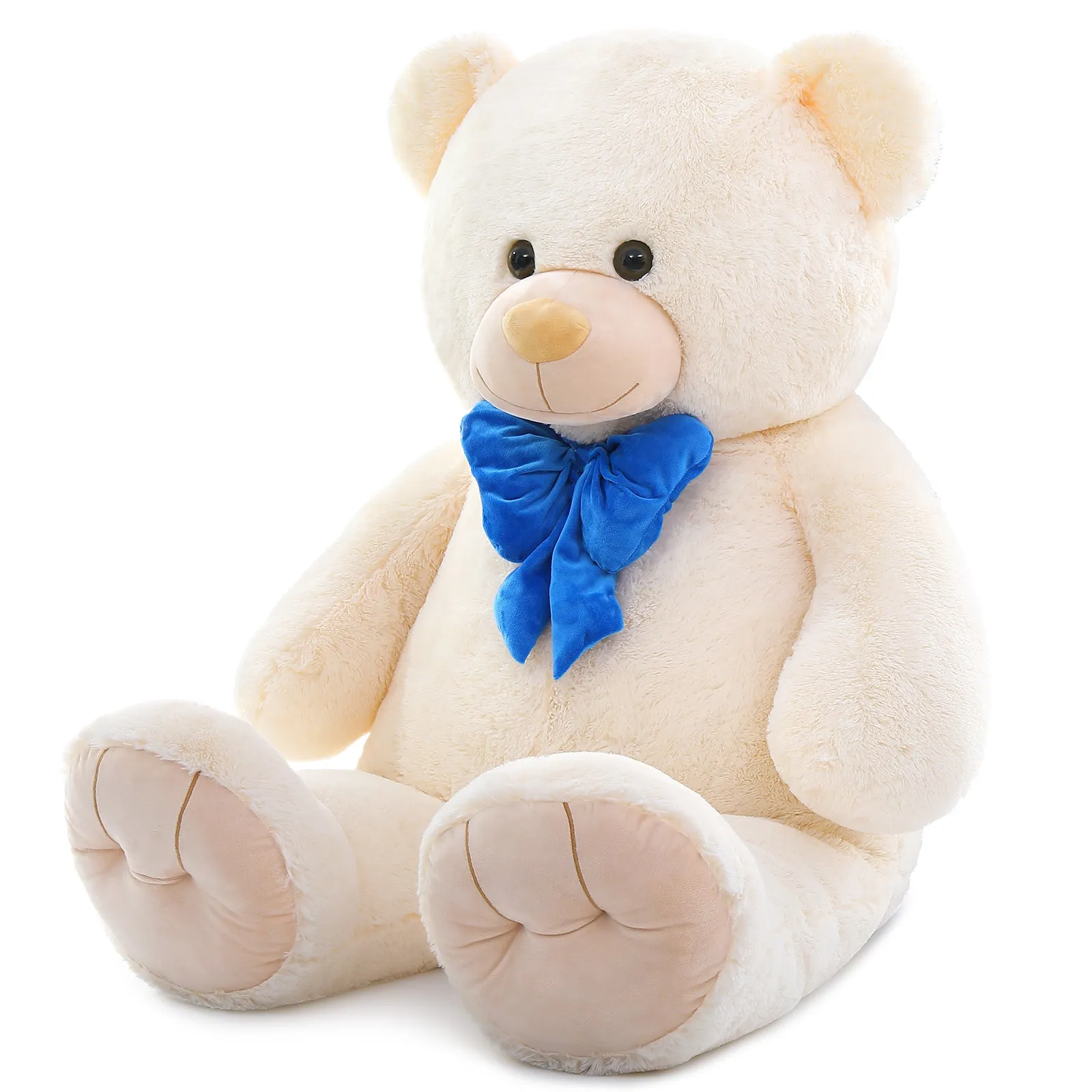 Big Teddy Bear Plush Toy, Beige/Pink/Brown/Blue, 47/59 Inches