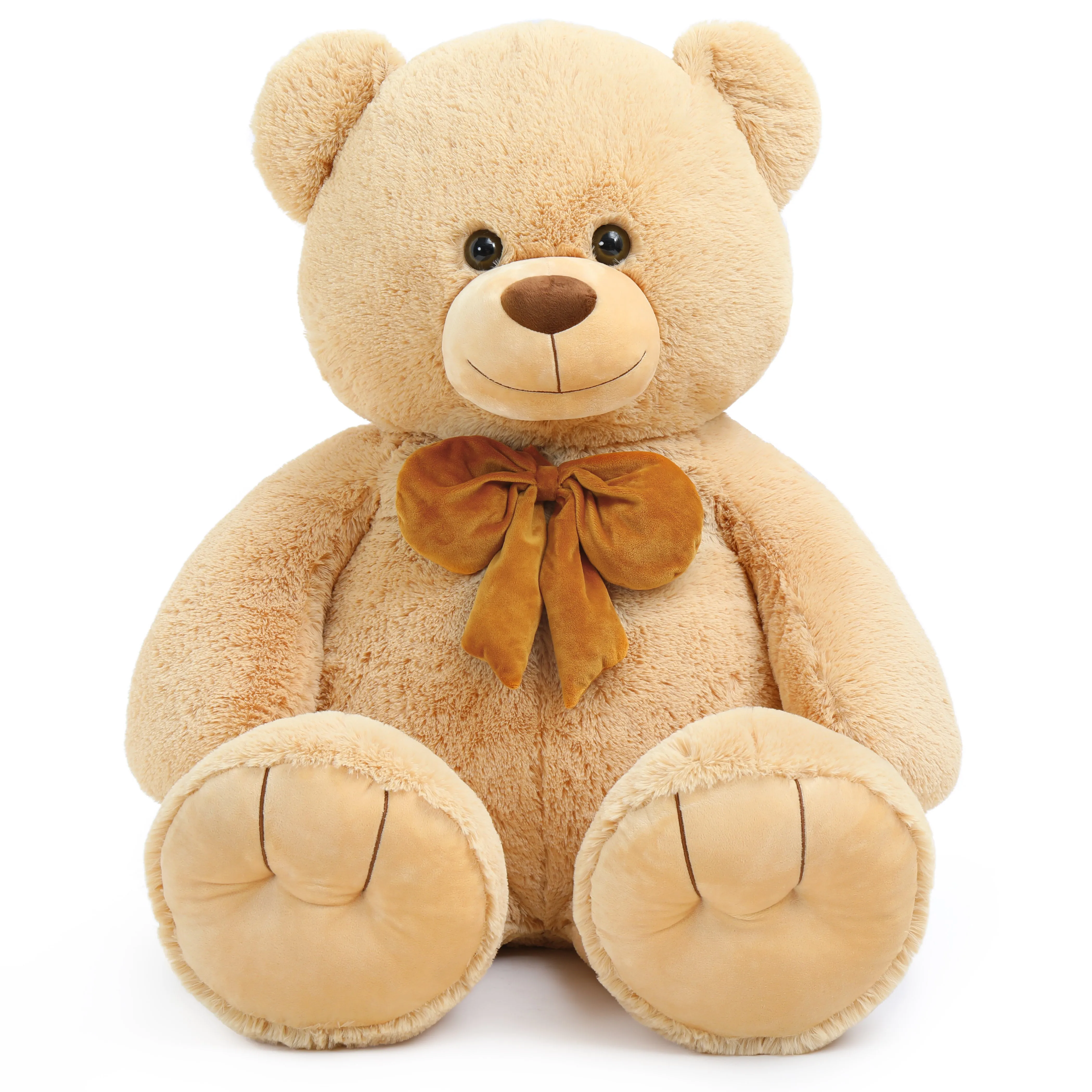 Big Teddy Bear Plush Toy, Beige/Pink/Brown/Blue, 47/59 Inches