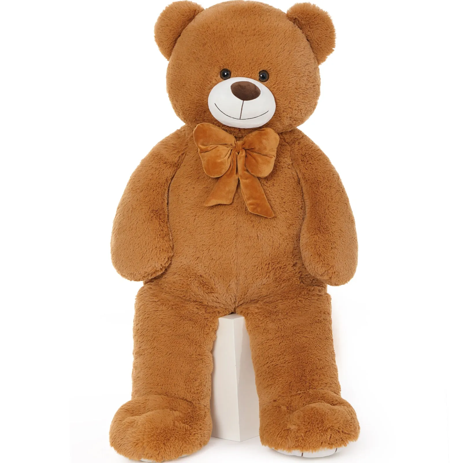 Big Teddy Bear Plush Toy, Beige/Pink/Brown/Blue, 47/59 Inches