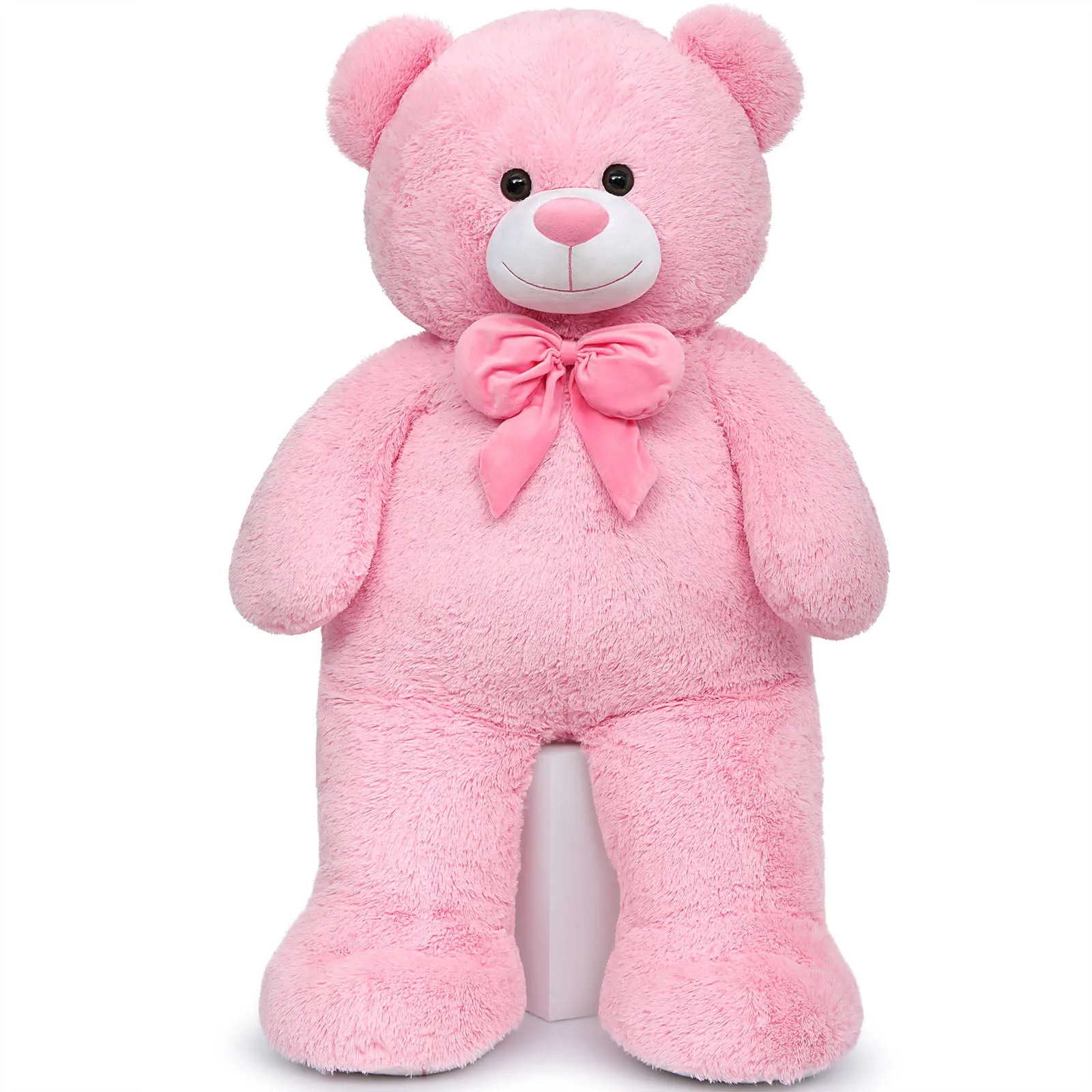 Big Teddy Bear Plush Toy, Beige/Pink/Brown/Blue, 47/59 Inches