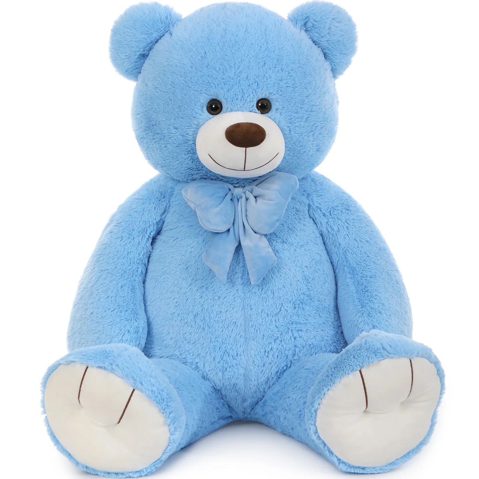 Big Teddy Bear Plush Toy, Beige/Pink/Brown/Blue, 47/59 Inches