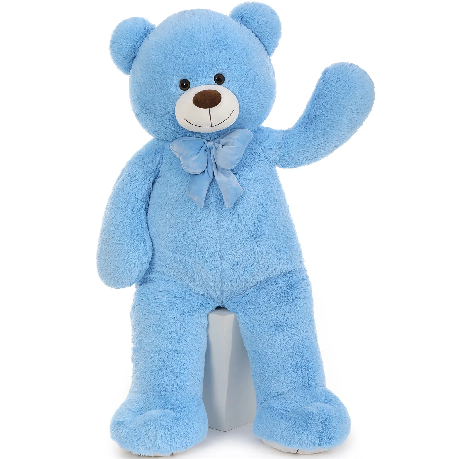 Big Teddy Bear Plush Toy, Beige/Pink/Brown/Blue, 47/59 Inches