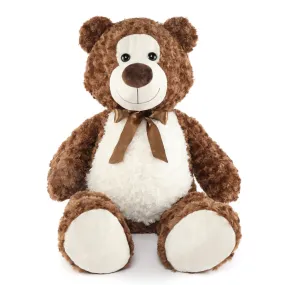 Big Teddy Bear Plush Toy, Coffee, 35.4 Inches