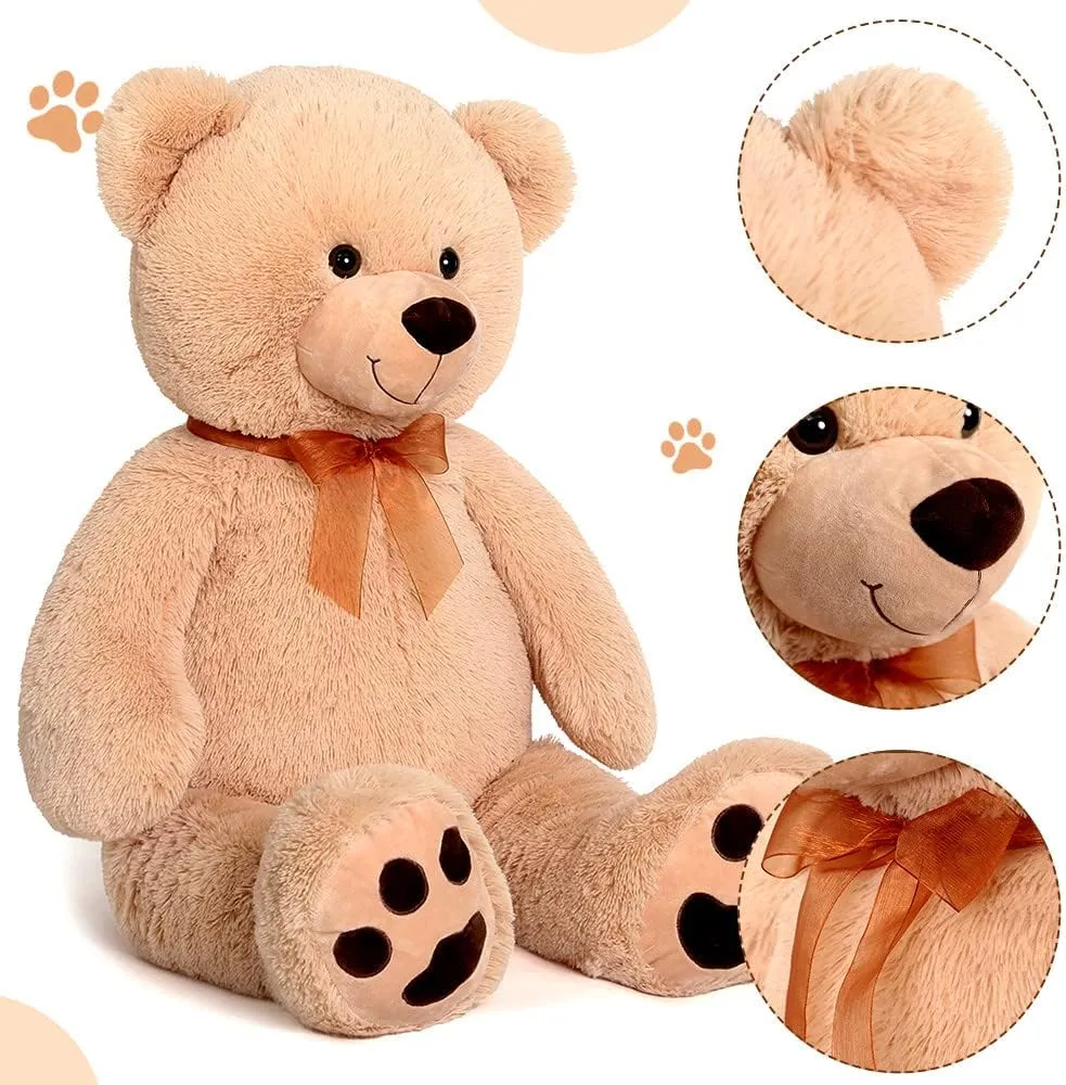 Big Teddy Bear Stuffed Animal Toy, Brown, 40 Inches