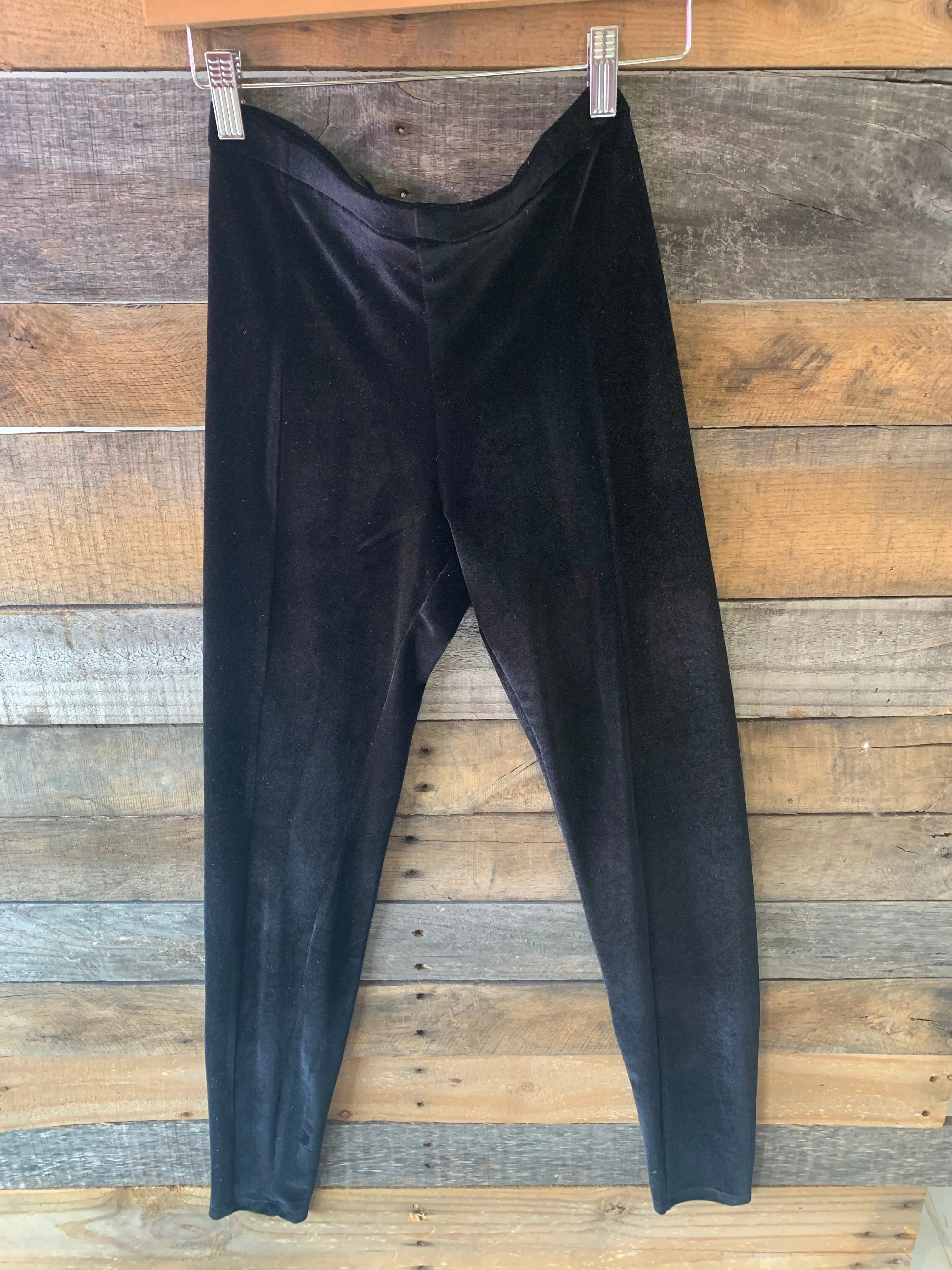 BJB Black Velvet Leggings