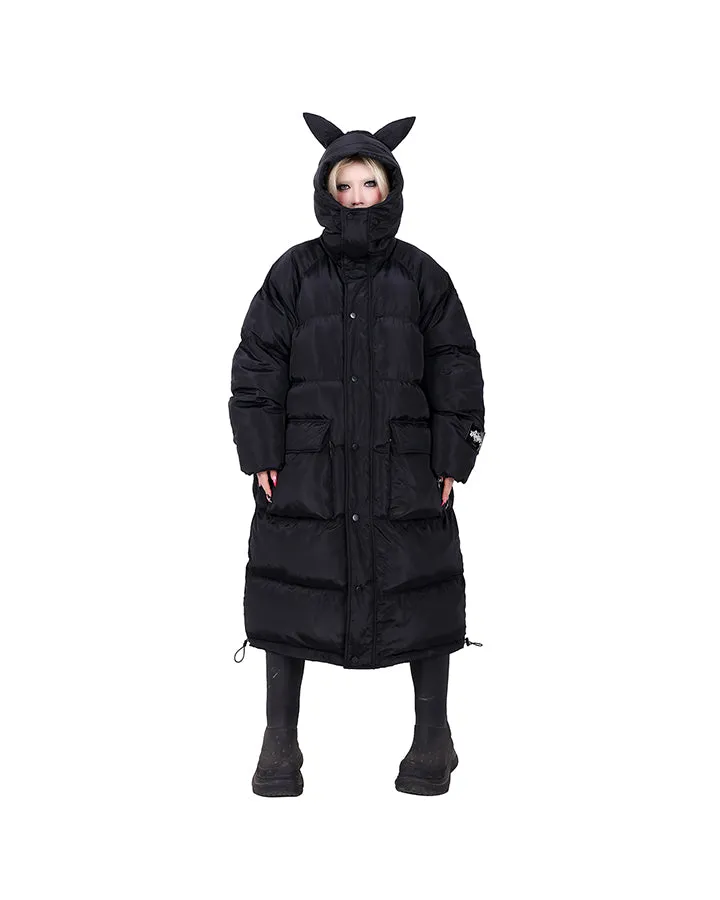 Black Cat Ear Down Coat