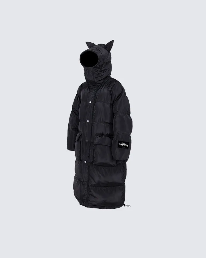 Black Cat Ear Down Coat