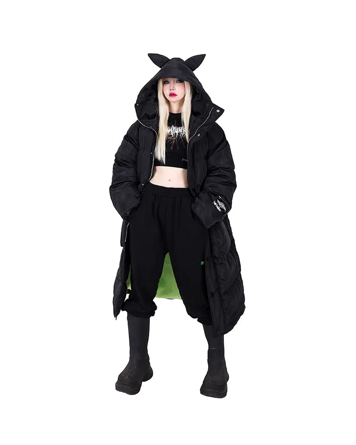 Black Cat Ear Down Coat