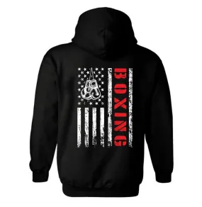 Boxing American Flag gloves Hoodie | Boxing |  Boxer Hoodie |  Boxer American Flag |  Patriotic Boxer | Proud American | Unisex Hoodie