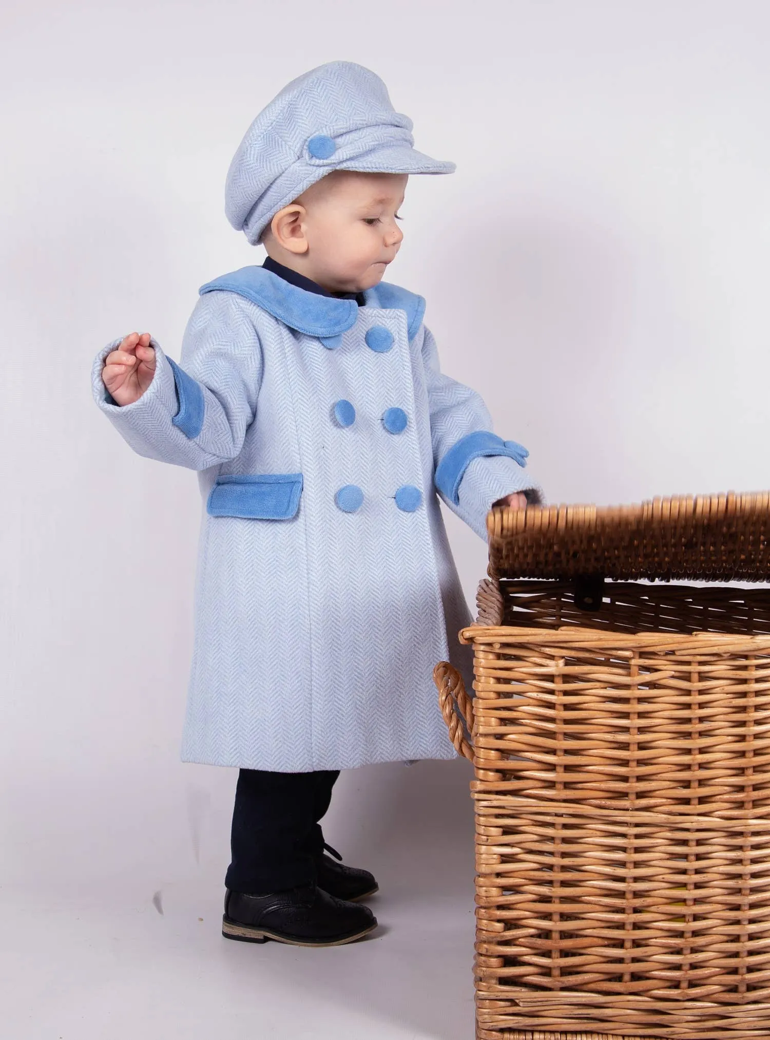 Boys' Light Blue Coat and Hat for Toddlers