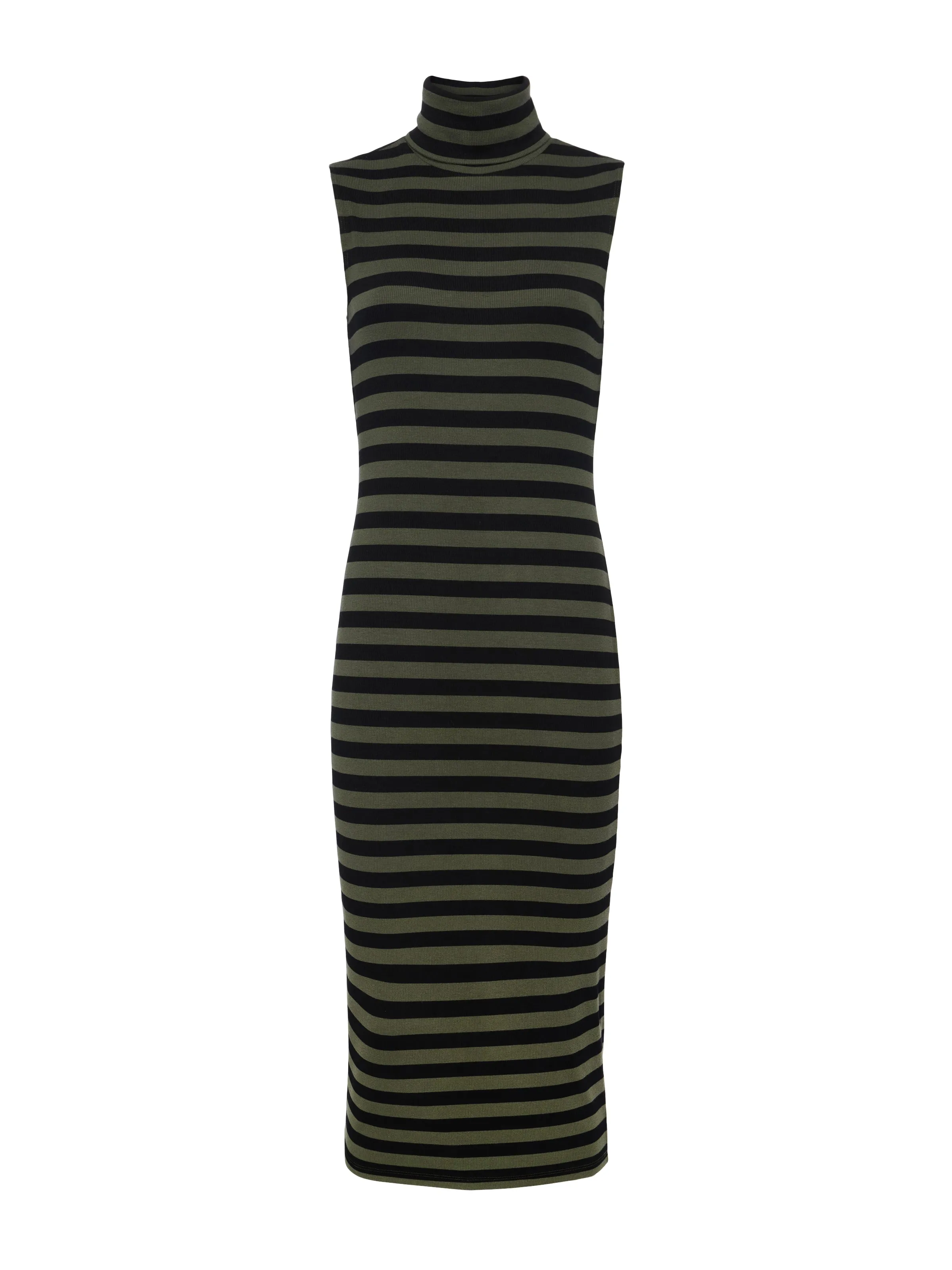 Brita Striped Turtleneck Dress